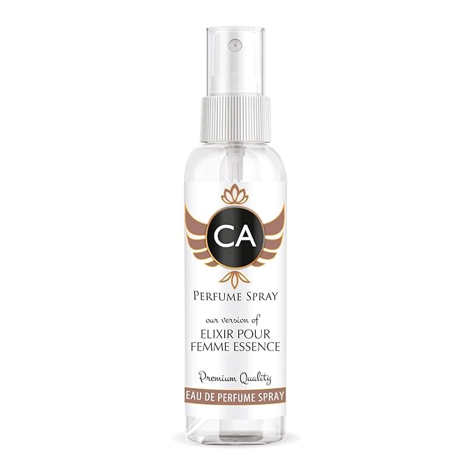 CA Perfume Eco Refill Impression of Elixir Pour Femme Essence for Women Amber Floral Long Lasting Fragrance Eau De Parfum 2 Fl Oz 60ml