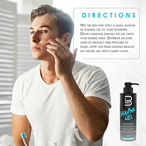 L3 Shaving Gel - Straight Razor Shave Gel - Non-Irritating - Refreshing Smell L3 - No Hot Towel Necessary - Level Three Razor Gel (Ice)