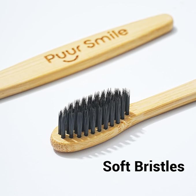 Premium Natural Bamboo Toothbrush – Eco-Friendly, Biodegradable Handle, Soft Bristles – Sustainable Oral Care for Adults