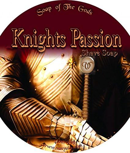 Knight's Passion - All Natural Shaving Soap for Men and Women. Moisturizing with Cocoa and Kokum Butter.