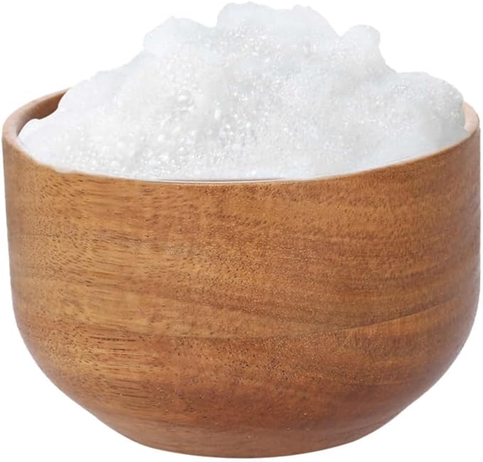 Angoily 2pcs Wooden Men Shaving Bowl Creative Shaving Soap Bowl for Home Barber Shop Men