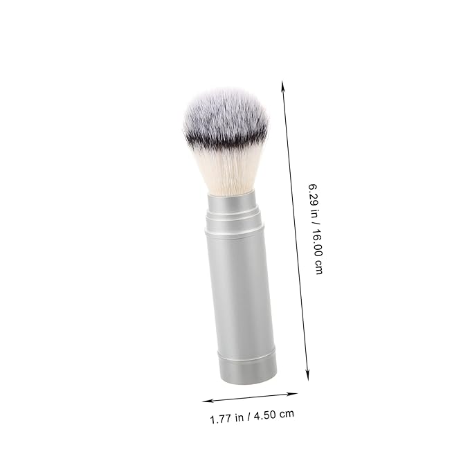 Men Shaving Brush Portable Travel Beard Brush Lightweight Nylon Bristles Facial Hair Grooming Tool for Home and Travel