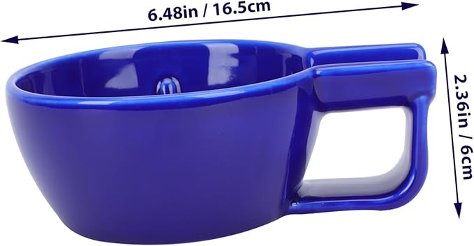 Ceramic Shaving Soap Bubble Bowl for Men Large Capacity Foaming Dish Practical Shaving Accessory for Home and Travel