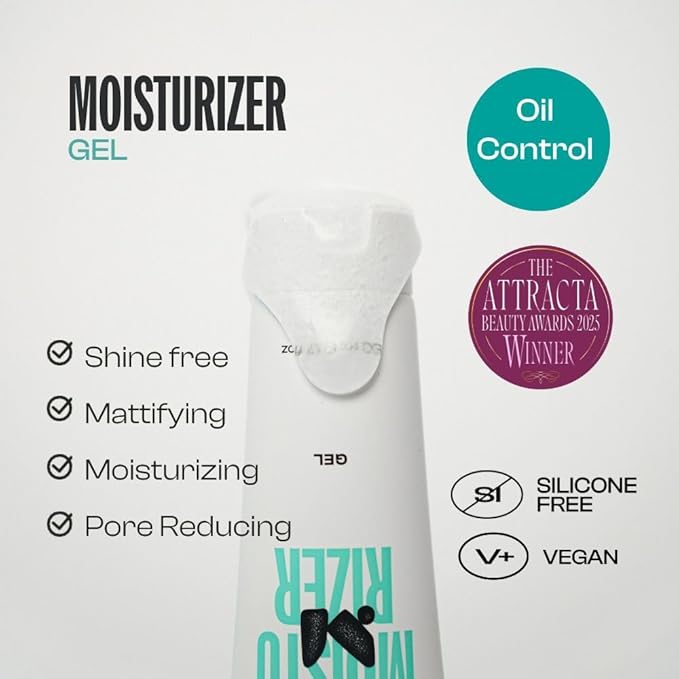Men Rock Mattifying Moisturizer Gel - Mens Face Moisturizer - Moisturizing Face Lotion for Men - Skincare Products - Daily Facial Lotion - 1.7 oz
