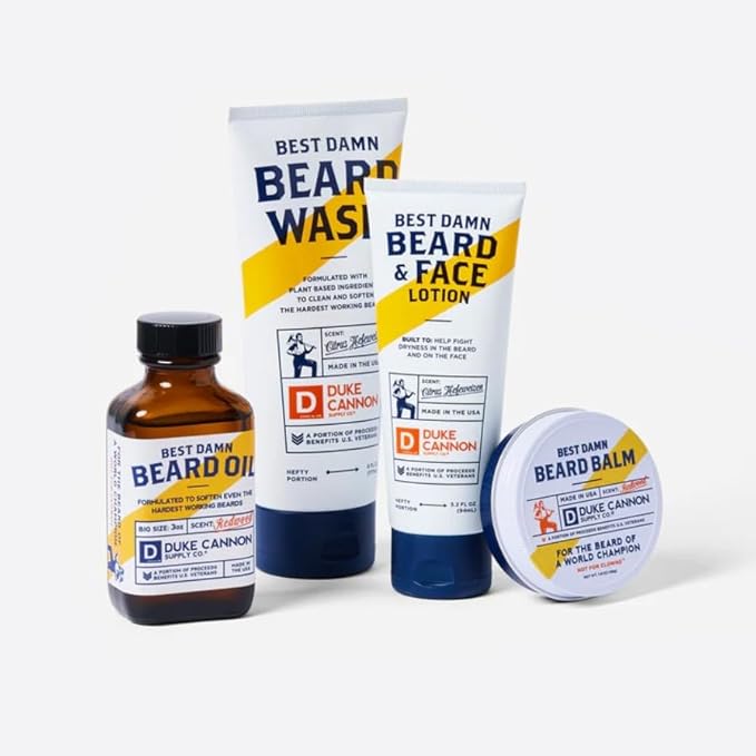 Duke Cannon Best Beard Oil – 3 oz – Softens & Tames Unruly Beards, Reduces Frizz, Cedar Scent, Long-Lasting Natural Ingredients for Daily Grooming