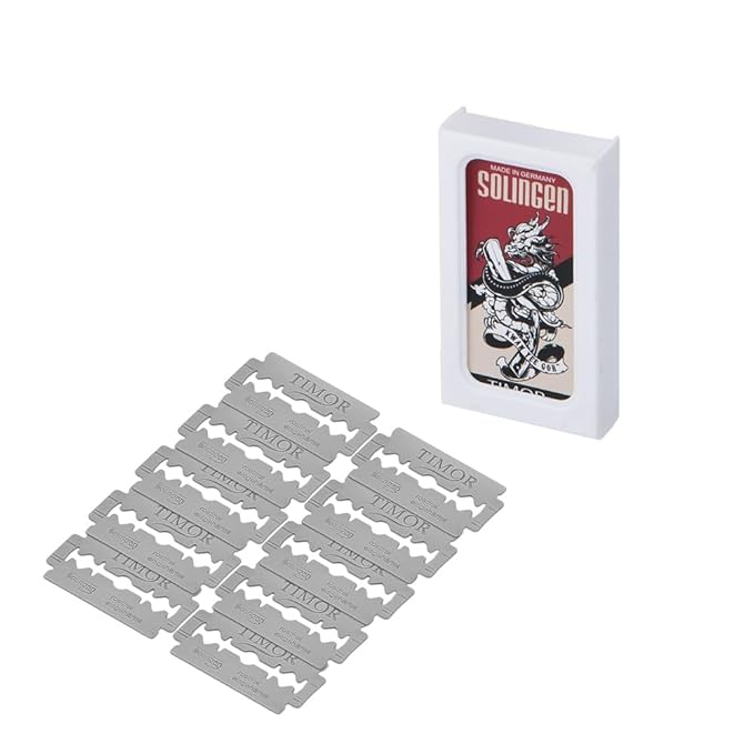 German Solingen Double Edge Razor Blades，1 Count Safety Platinum Shave(Pack of 10)