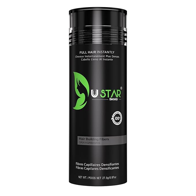 USTAR Hair buliding Fibers Gray Quality Matches 27.5 grams 0.97oz