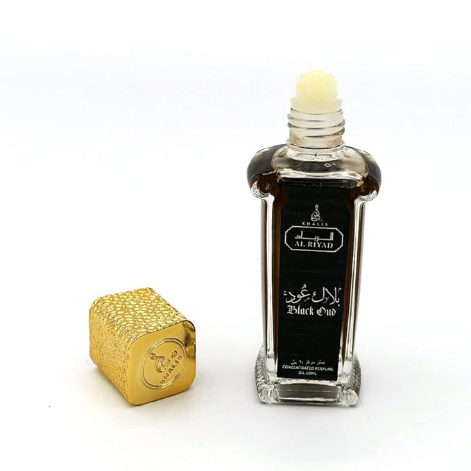 Maison d'Orient BLACK OUD 20 mL Perfume Roll On, Alcohol-Free Arabian Fragrance. AL RIYAD Perfumes Arabes de Hombre Original. Carry On Essentials & Purse Accessories
