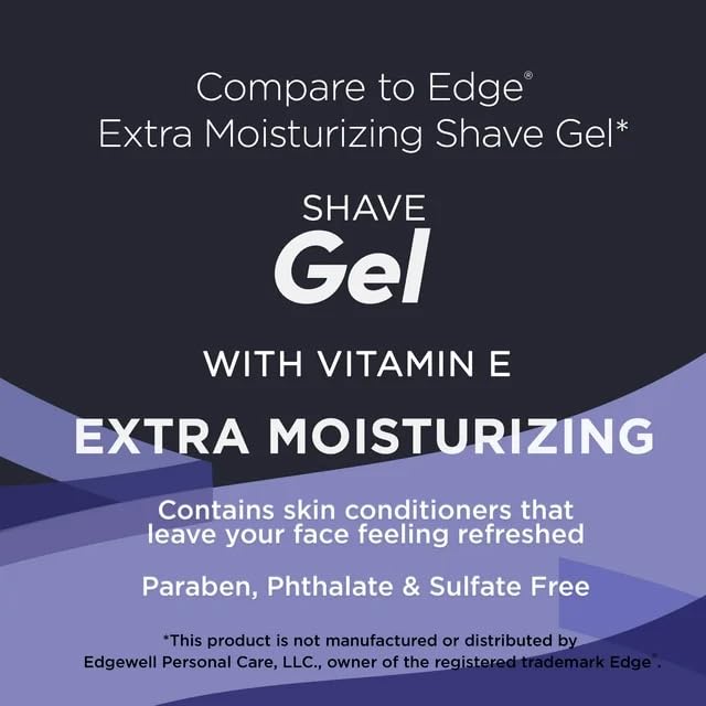 Generic 2 PACKS Shave Gel with Vitamin E, Extra Moisturizing, 7 oz, White