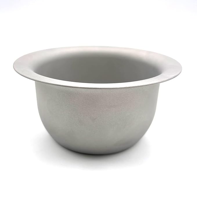 Vikings Blade Luxury Shaving Soap Bowl, Sandblasted Steel for Fast, Thick Lather, Unbreakable, Tactile Texture, Great for Most Pucks & Soaps (GRAND Chairman, 3.55” Diameter)