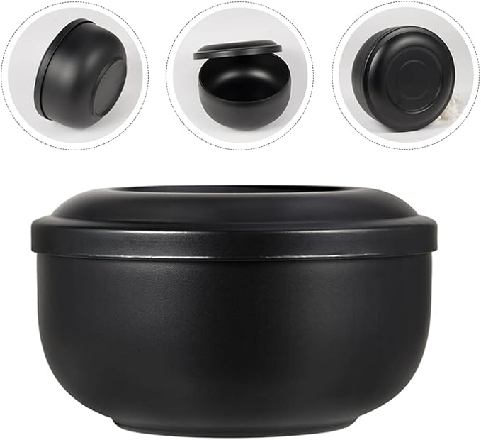 Beaupretty Stainless Steel Shaving Soap Bowl Shaving Mug for Shave Cream Soap Shaving Cup with Lid
