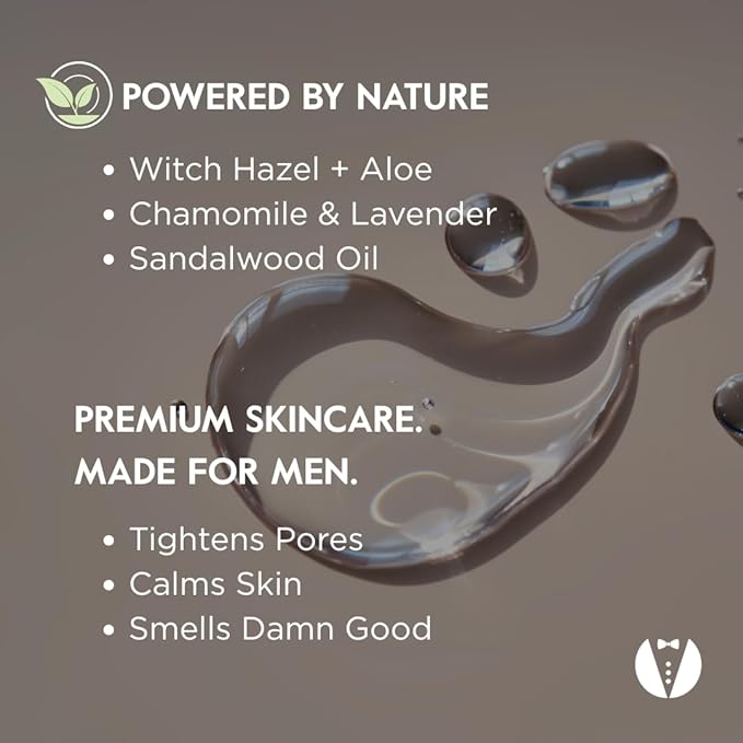 GROOM Men’s Skincare & Beard Care Bundle | After Shave Lotion, Toner & Beard Oil | Soothes Skin, Softens Hair, Fights Irritation & Flakes | 3-Piece Set