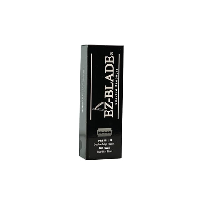 EZ BLADE Double Edge Razor Blades. 100 Count For Straight Razor Or Safety Razor