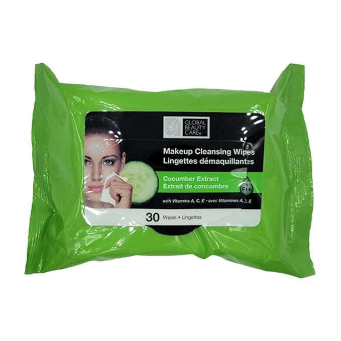 Global Beauty Care Makeup Cleansing Wipes 120 Count (4-Pack) (ASSORTED - 2PK x VITAMIN C | CUCUMBER)