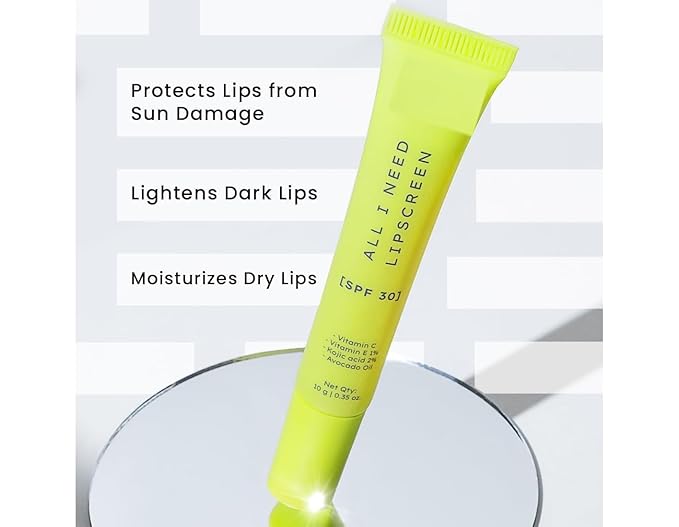 VS All I Need Lipscreen with SPF 30 & 2% Kojic Acid - Moisturizing, Sun Protection | Hyphen | Smooth Lips, Tan Removal for Women and Men | Lip Balm SPF | Chapped Dry Lips | Peptide- 10 gm