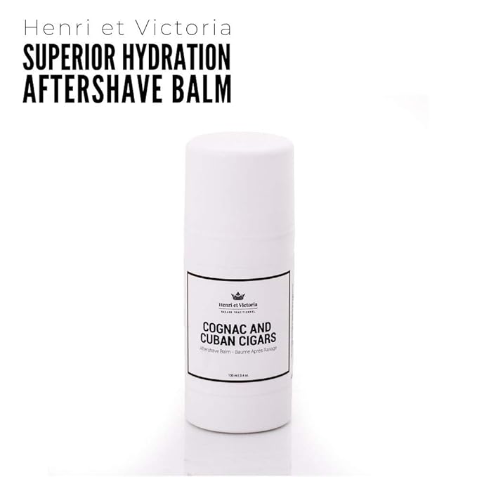 HENRI ET VICTORIA After Shave Balm for Men | Post Shave Balm - | Made by Skilled Artisans | Prevents and Cures Razor Burns | 3,4 oz