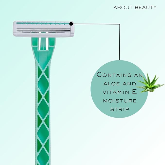 Kai About Face Body Twin Blade Pivoting Disposable Razors; 12 Shavers for Women; Curve-Hugging Pivoting Head with Aloe & Vitamin E Strip, Shaving Razors for Women