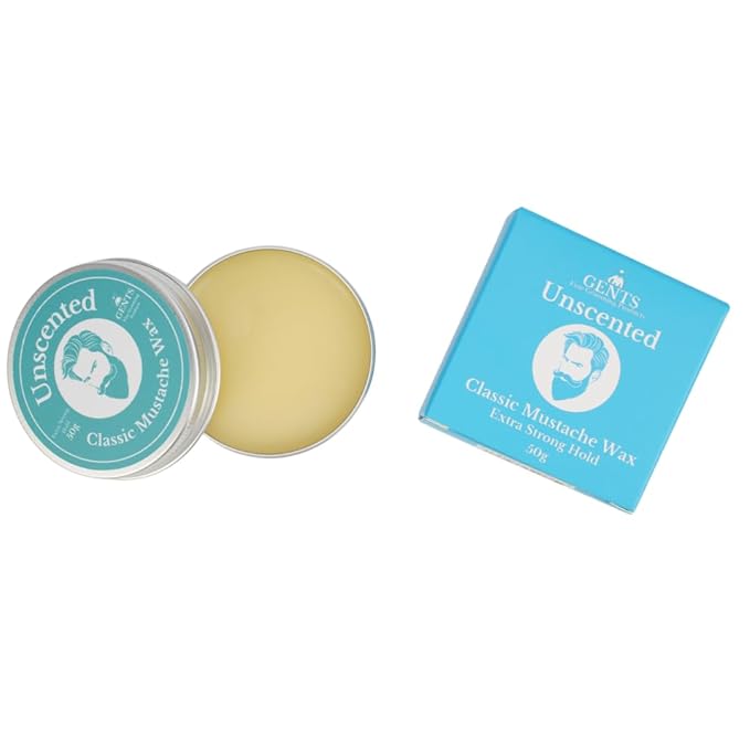 G.B.S Strong Hold Fragrance Free Mustache Wax, Easy Application, Restyleable, long lasting hold with Styling Comb (1.7 oz) (3 Pack, Unscented)