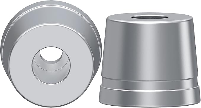 Linkidea 2 Pack Safety Razor Stand, Opening Dia 0.5" (13mm) Men's Shaving Razor Holder, Razor Holder for Bathroom Countertops Compatible with Shaving Revolution (Brushed Silver)
