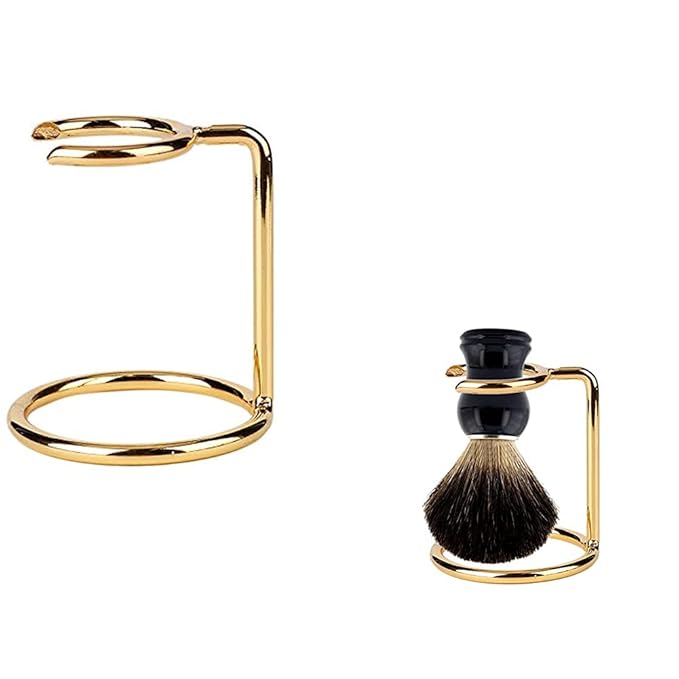 Shaving Brush Holder, Brush Stand Men Shaving Brush Stainless Steel Stand Holder for Salon Home Travel Use