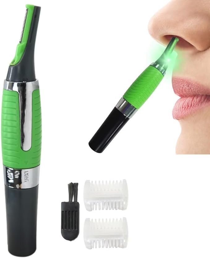 Nose Ear Face Neck Eyebrow Hair Mustache Beard Trimmer Shaver Clipper for Men and Women Features Quick and Painless Trimming