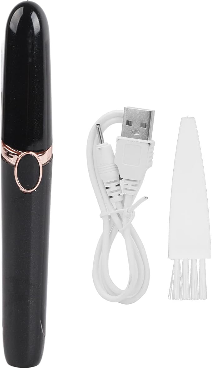 Horoper Eyebrow Facial Trimmer, Painless USB Eyebrow Trimmer Women Electric Face Eyebrow Hair Removal Machine, for Face Lip Chin (Black)