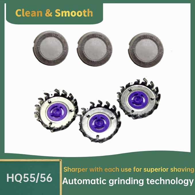 3PCS HQ4 Replacement Heads Shaver Blades Fit for Norelco 5811XL 5801XL 5822XL HQ4 HQ55 HQ1 HQ3, Close-cutting Men's Electric Razor for a Smooth and Clean Shave