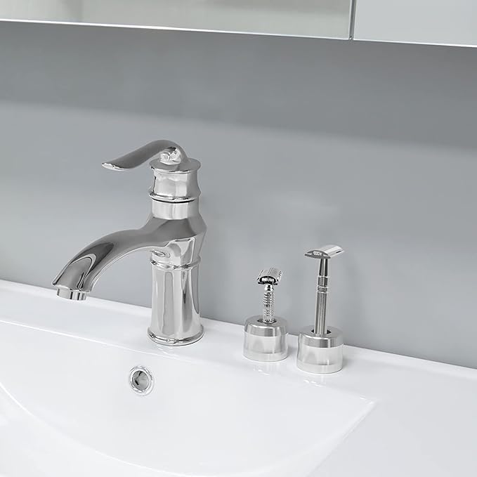 Linkidea 2 Pack Safety Razor Stand, Opening Dia 0.7" (18.5mm) Aluminum Alloy Men's Shaving Stand for Bathroom Countertops, Silver