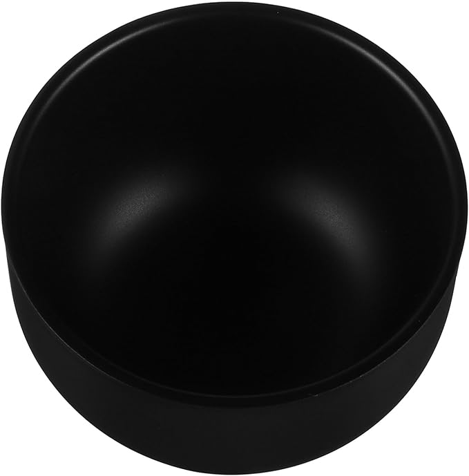 TEHAUX Black Stainless Steel Shaving Soap Bowl for Men, Small Unbreakable Metal Lathering Mug, Double-layered Razor Foam Cup Suitable for Daily Grooming and Travel Use