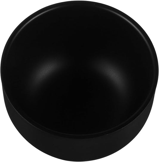 TEHAUX Black Stainless Steel Shaving Soap Bowl for Men, Small Unbreakable Metal Lathering Mug, Double-layered Razor Foam Cup Suitable for Daily Grooming and Travel Use