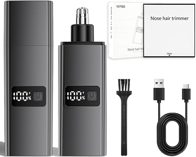 Ear and Nose Hair Trimmer,Gifts for Men,Professional PainlessFacial Hair Trimmer for Men Women,Portable Design USB Rechargeable,Travel Trimmer,Removable and Washable