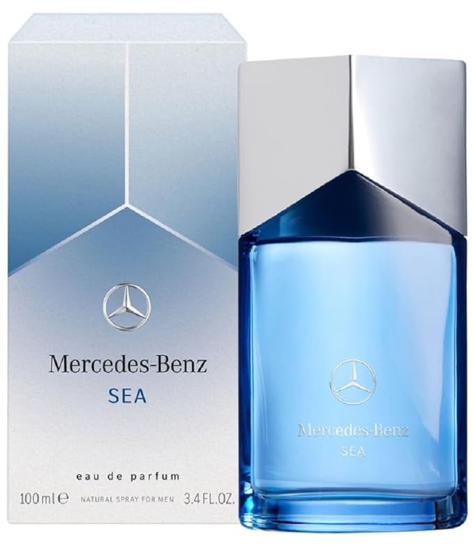 Mercedes Benz Sea Eau De Parfum Spray for Men - 3.4 Fl Oz - Luxury Long Lasting Fragrance with Notes Of Violet Leaf, Mandarin & Seaweed Cologne Mist - Perfume for Man