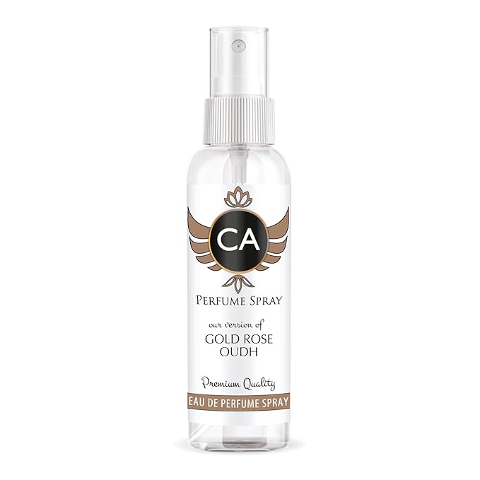 CA Perfume Eco Refill Impression of Gold Rose Oudh for Unisex Amber Long Lasting Fragrance Eau De Parfum 2 Fl Oz 60ml