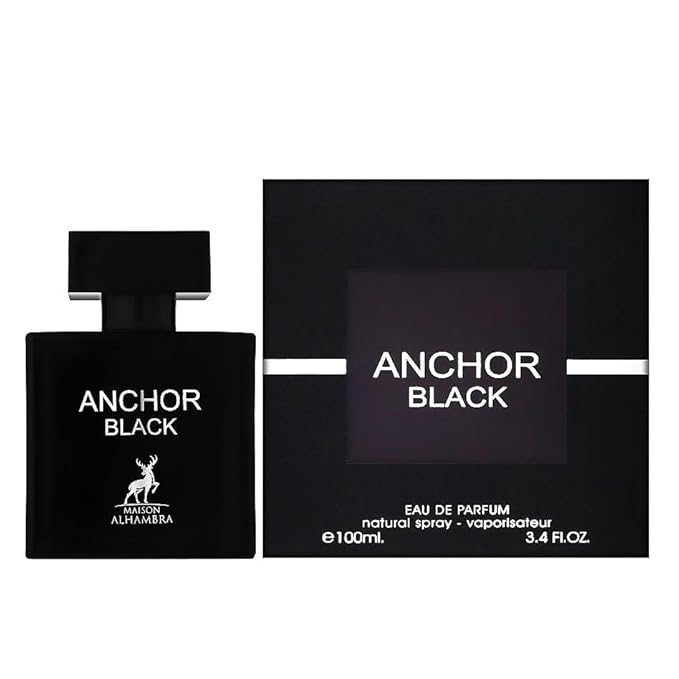 Maison Alhambra Anchor Black Eau de Parfum Spray for Men, 3.4 Ounce
