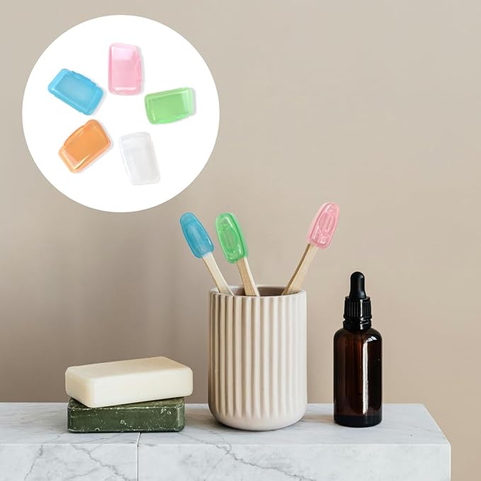 10 Pieces Portable Toothbrush Containers Travel Toothbrush Cap Cover Tooth Brush CapsConvenient for Travel, Home, Office and Hotel Use