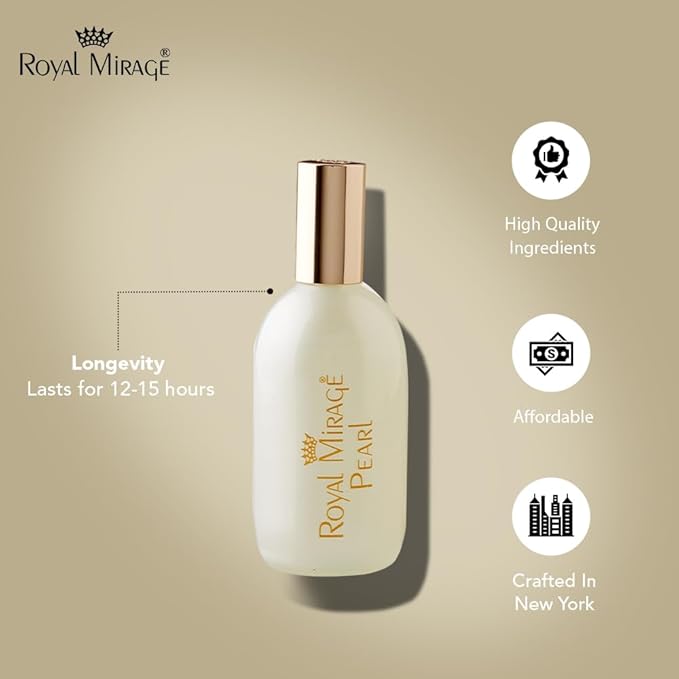 Royal Mirage Pearl Eau de Cologne - Premium Wild Berries & White Violet Fragrance Spray - 120ml (4 oz) Long-Lasting EDC - Authentic Heritage Scent