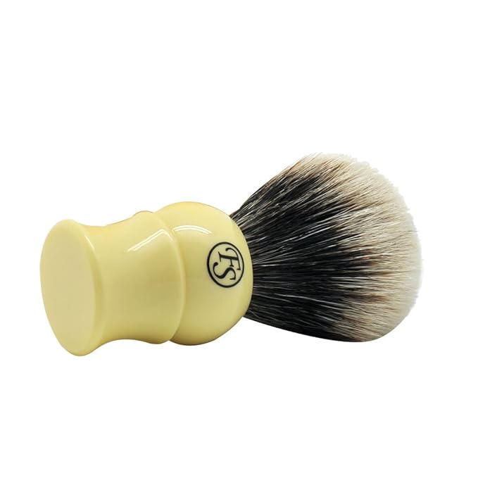 2 Band Finest Badger Hair Shaving Brush 24mm Knot Size Handmade by Frank Shaving Free Stand