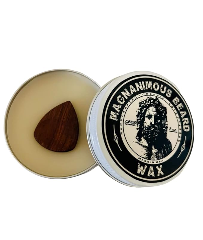 MAGNANIMOUS MUSTACHE/BEARD WAX (2 OZ) "CRETE" SCENT (KENTUCKY BOURBON, COCONUT, APPLE, PEACH, CLOVE, VANILLA, CEDAR, & SHEER MUSK) - THE BEST STRONG HOLD WAX FOR MUSTACHES/BEARDS ON THE PLANET!