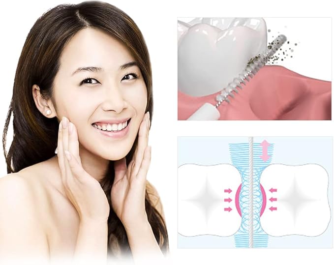 ewinever 100 Pieces Braces Brush for Cleaner, Toothpick Dental Tooth Flossing Head Oral Dental Hygiene Flosser Tooth Cleaning Tool (Red+Blue)