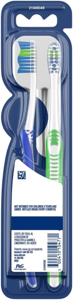 Oral-B Pro Health Fights Plaque & Tartar, 2 Count Soft Manual Toothbrush Pack, Indicator Bristles, Plaque Fighter, Gentle on Teeth