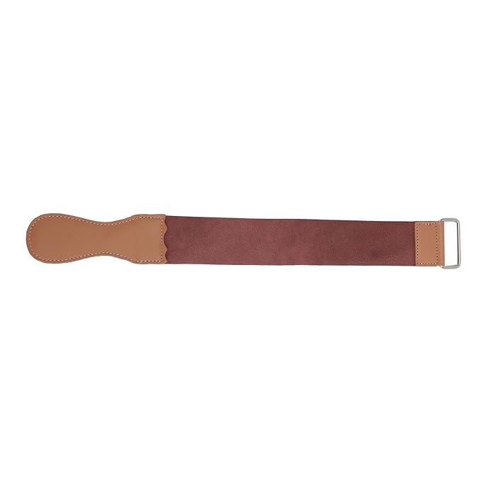 Dioche Double Layer PU Leather Sharpening Strap - Reusable Straight Barber Strop for Home Salon Use