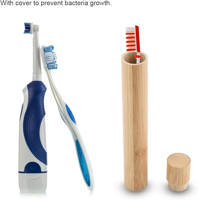 Walfront Toothbrush Travel Case Travel Toothbrush Holder Portable Tubular Toothbrush Protect Box Holder Storage Carry Case Reusable Container Holder