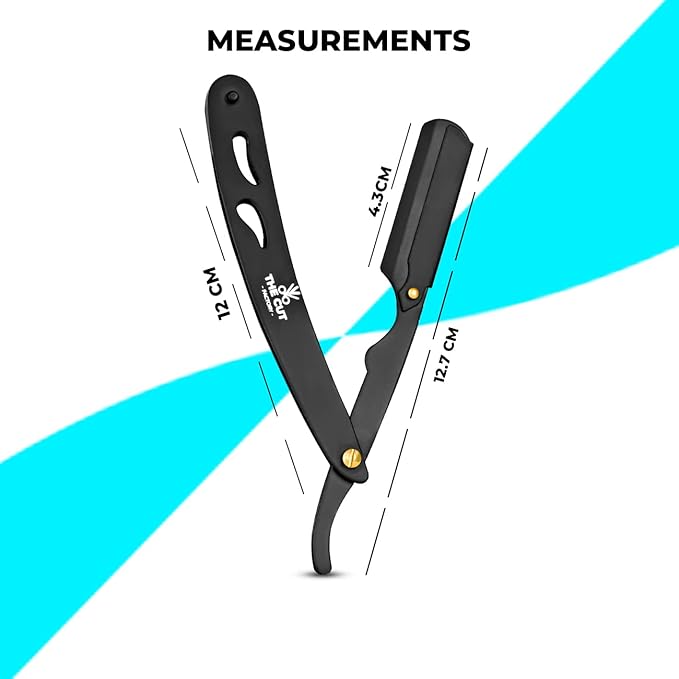 The Cut Factory® Straight Razor for Men Professional Barber Straight Edge Razor for Comfortable Smooth Shave. Gift Box Leather Pouch 20 Single Edge Blades. Our Blades Never Fall