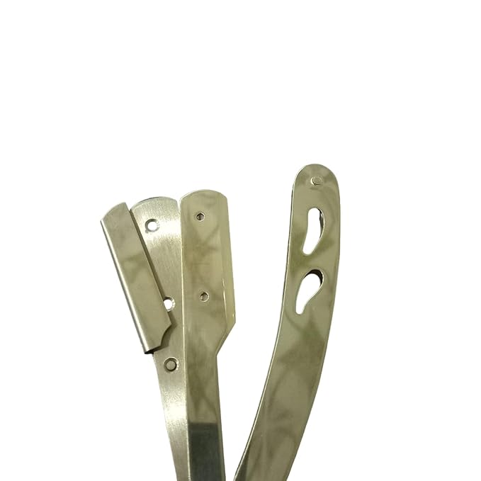 Straight Edge Professional Barber Shaving Razor for Men for Close Shaving With Storage Pouch Golden Colour