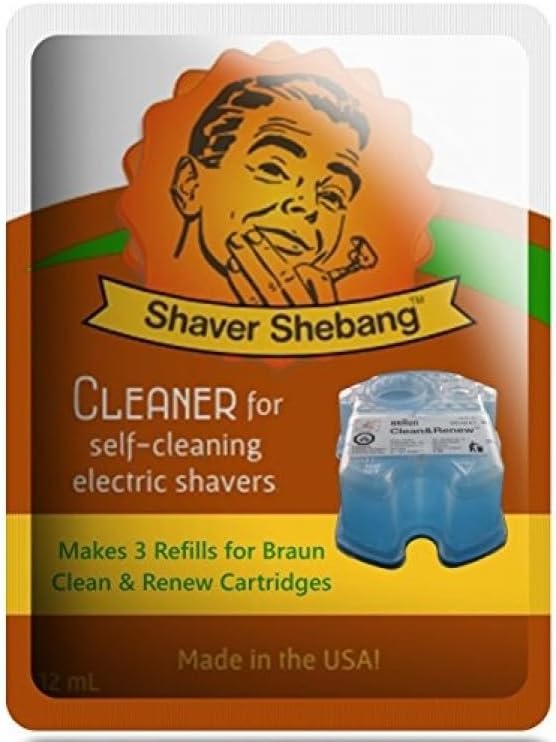 Shaver Shebang Cleaning Concentrate for all Braun Clean and Renew Systems, Mint Scent
