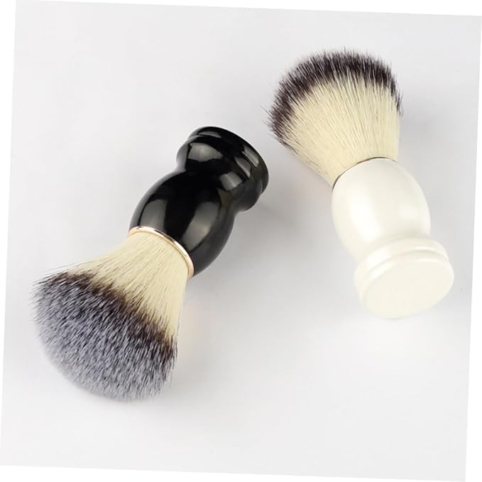 2Pcs Barber Shaving Brushes Manual Shaving Brushes for Beard Grooming for Home and Use for Wet Shaving and Traditional Shave Routine