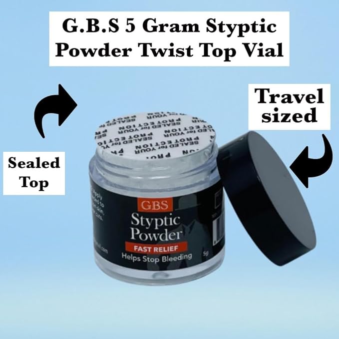 GENTS Sharp Blades and Styptic Powder Jar, Stops Bleeding From Shaving Nicks and Cuts Soothes Skin and Pore After Shave, Pack of 36