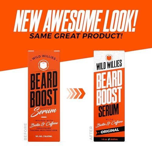 Wild Willies Beard Care Kit, Biotin Fortified Shampoo and Conditioner with Caffeine, Two 4-Oz Bottles, Promotes Healthy Beard Growth