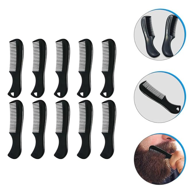 20pcs Mini Mustache Comb, 2.87" Plastic Mini Beard Brush for Men Pocket Mens Combs for Beard Straightener Men Pocket Sized Mens Mustache Brush