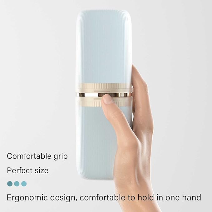 Toothbrush Travel Case Portable Travel Toothbrush Holder, Large Travel Toothbrush Cup for School, Camping, Business Trip, Bathroom, Cruise (White)